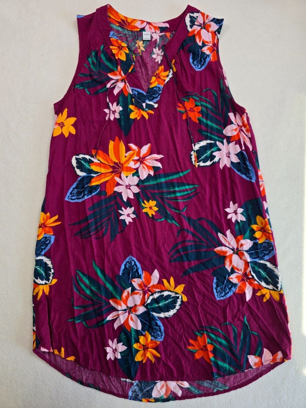 Old Navy Womens Floral Sleeveless Sun Dress L